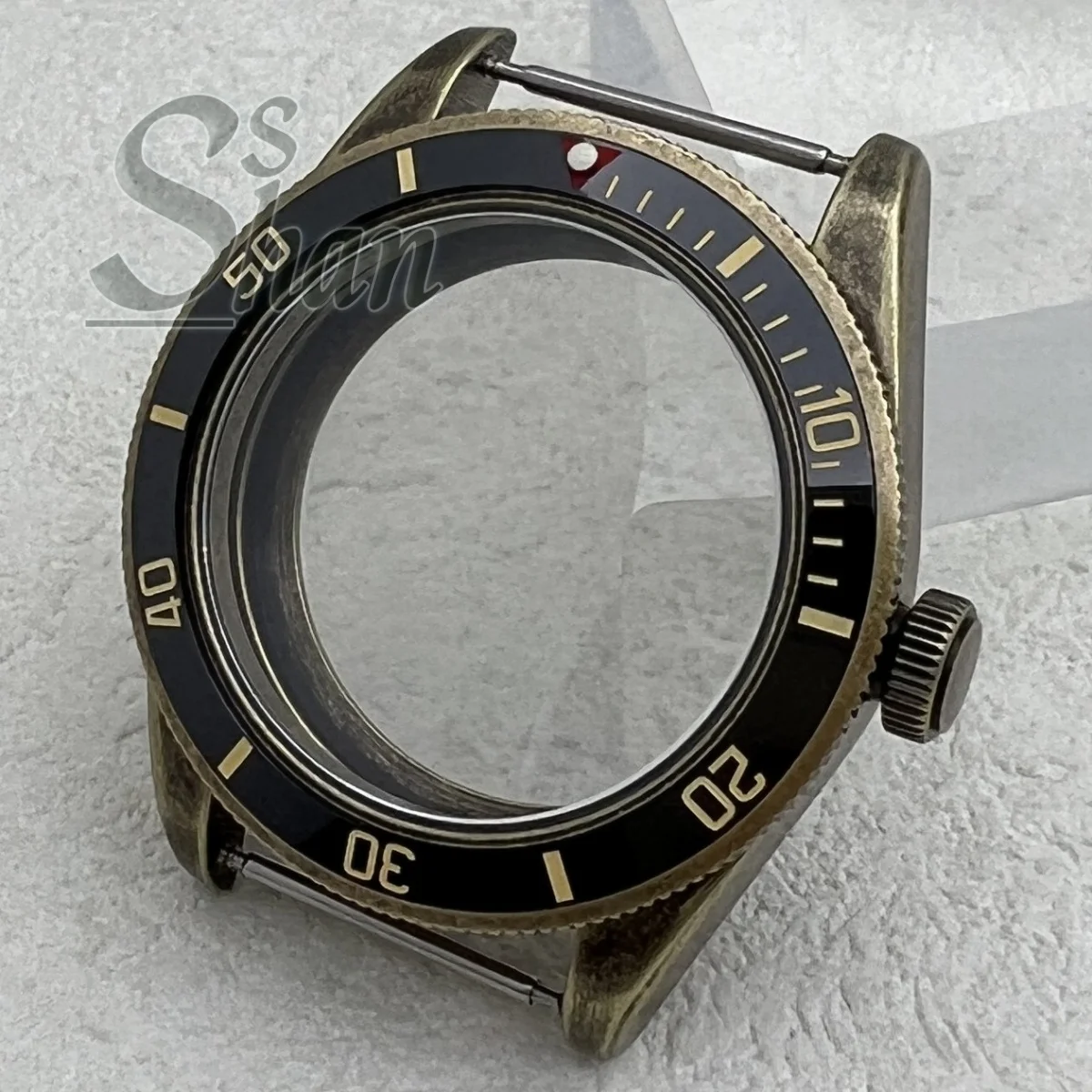 39mm Bronze BB58 Case Dome Sapphire Crystal Suitable for NH34 NH35 NH36 ETA2824 PT5000 Movement Water-Resistant Case Screw Crown
