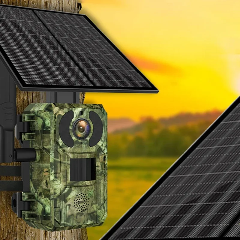 Solar  4G  alert smart camera Solar 4MP alert intelligent hunting machine Outdoor solar camera H10 camouflage shape