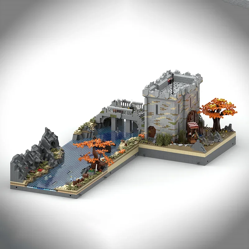 Medieval Castle Model Moc Building Bricks Modular Gate House Model Technology Blocks Christmas DIY Toy Construction Set Gifts