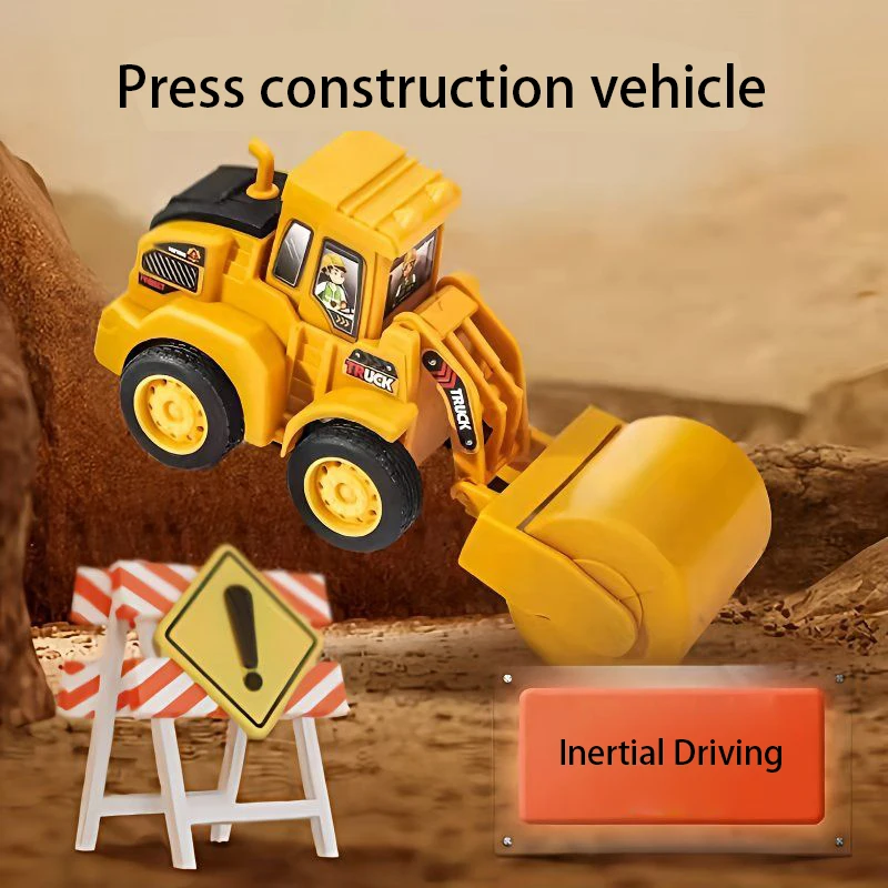 Auto inerziale Giocattolo Ingegneria Modello di veicolo Auto Presse Scorrevole Escavatore Bulldozer Bambini Veicolo da costruzione educativo Bambini