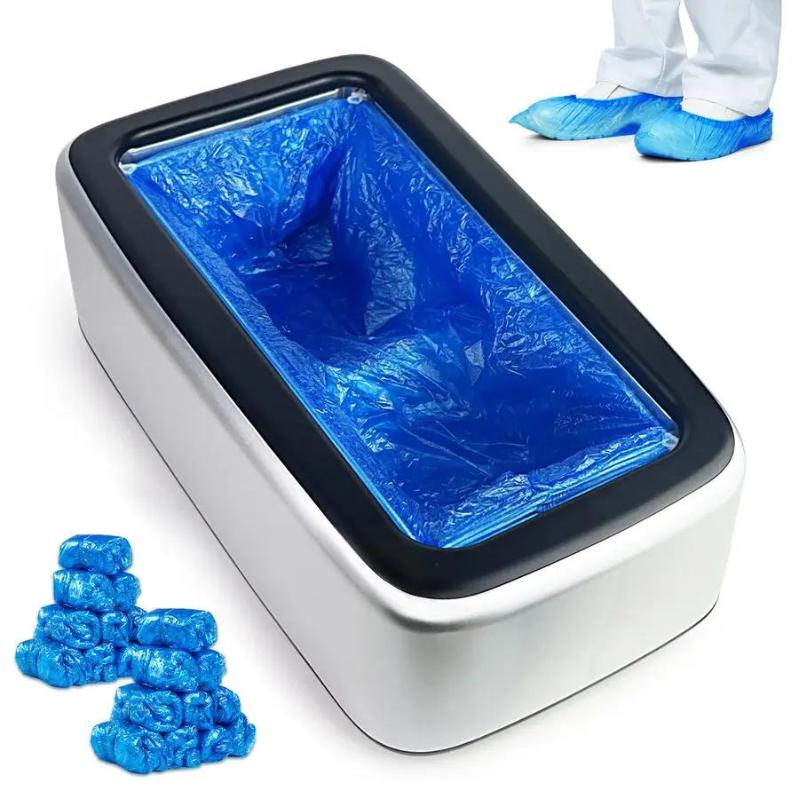 

Автоматический диспенсер для бахил с 200 одноразовыми бахилами, портативный автоматический дозатор бахил для обуви