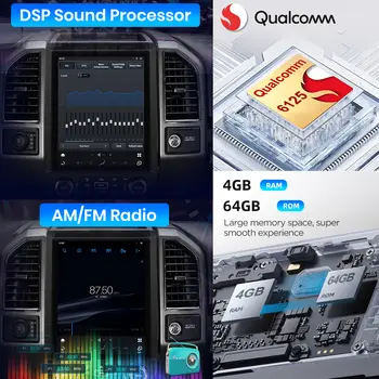 Junsun 12.1吋特斯拉螢幕CarPlay安卓車用收音機,適用於2016-2021年式福特F150,智慧系統DSP RDS BT車用收音機 12 最佳銷售 CarPlay Junsun - №3