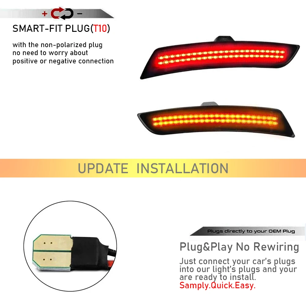 4 قطعة LED الجانب ماركر بدوره أضواء الإشارة لكاديلاك ATS 2015-UP CTS 2014-UP سيارة درابزين مصباح إيقاف السيارة OEM # 20896549