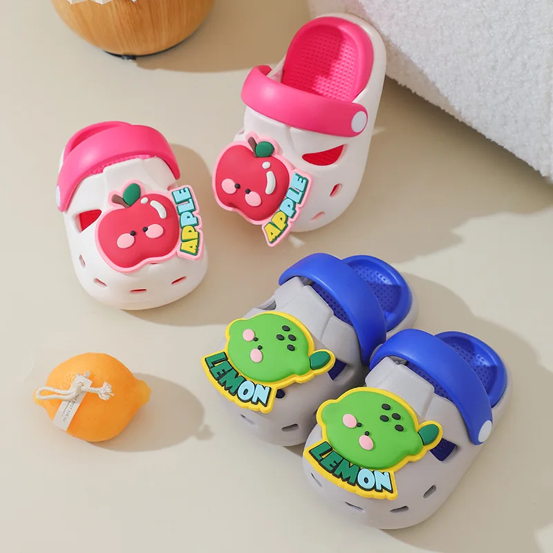 Children's Home Slippers Anti-Slip Convenient Hole Design Princ Cartoon Baby Head Cover Boys And Girls Summer Slippers