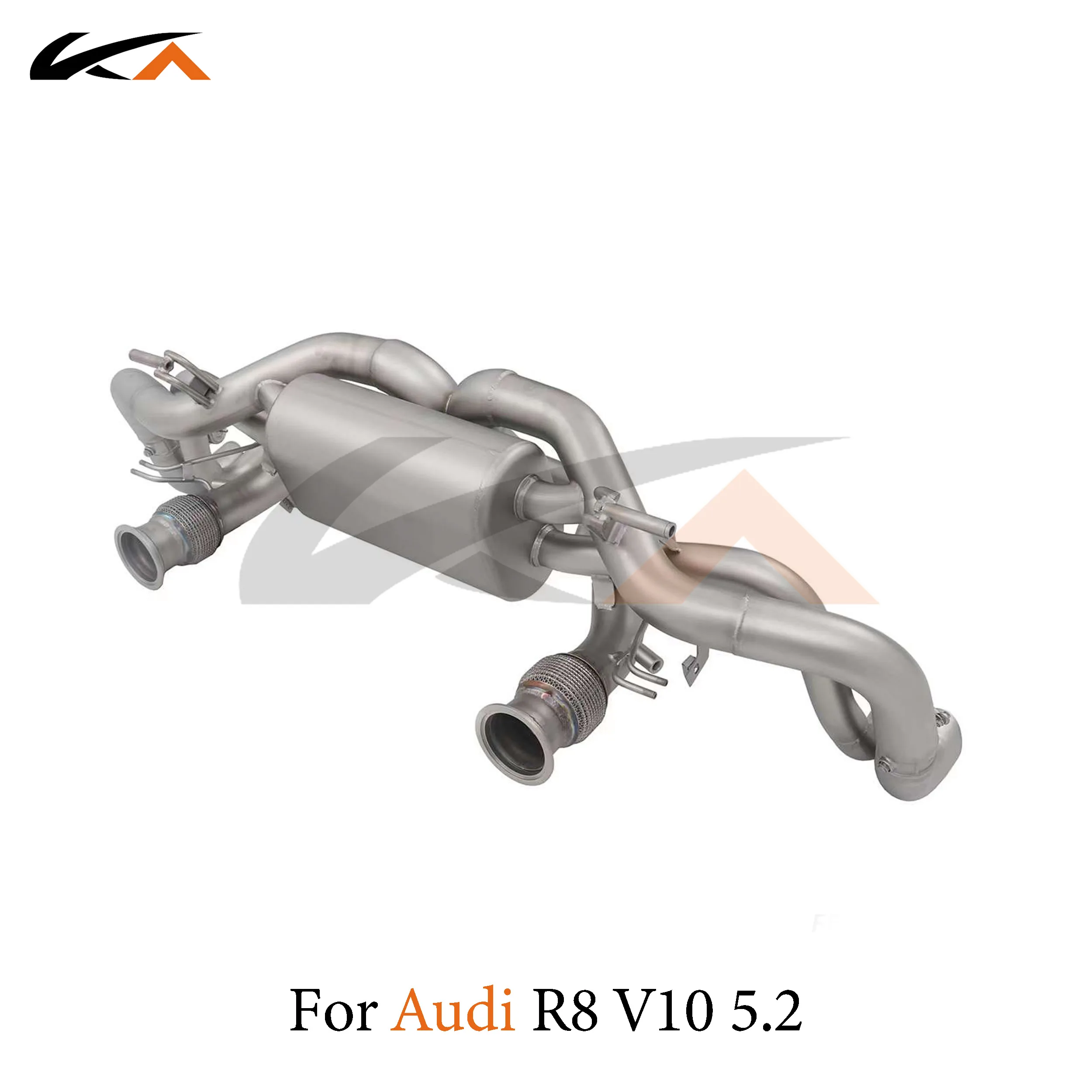 KA Tuning exhaust system parts stainless catback for Audi R8 V10 5.2 rear section performance muffler valve