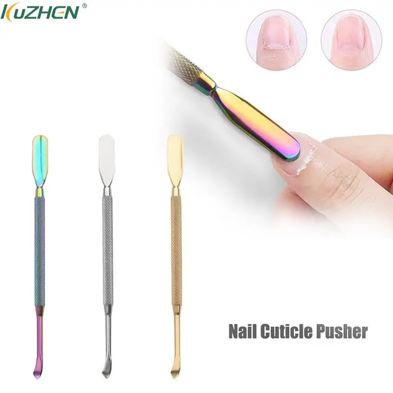 

1Pcs Double-end Cuticle Pusher Dead Skin Remover Stainless Steel Nail Art Tools Pusher Pedicure Manicure Care Cleaner