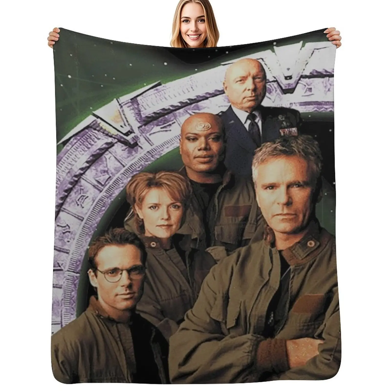 

Stargate SG1 Throw Blanket Stylish Warm Blanket for Living Room Bedroom