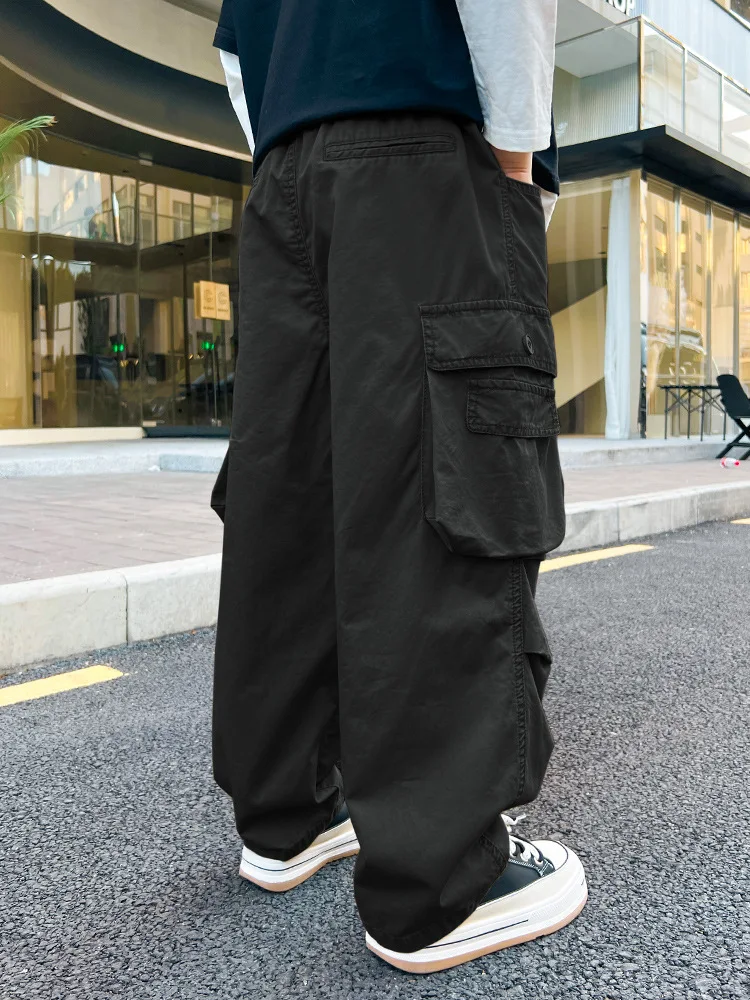 Autumn Boys' Large Pocket Work Pants, Teenagers' Casual Pants, Long Pants, Spring And Autumn New Styles