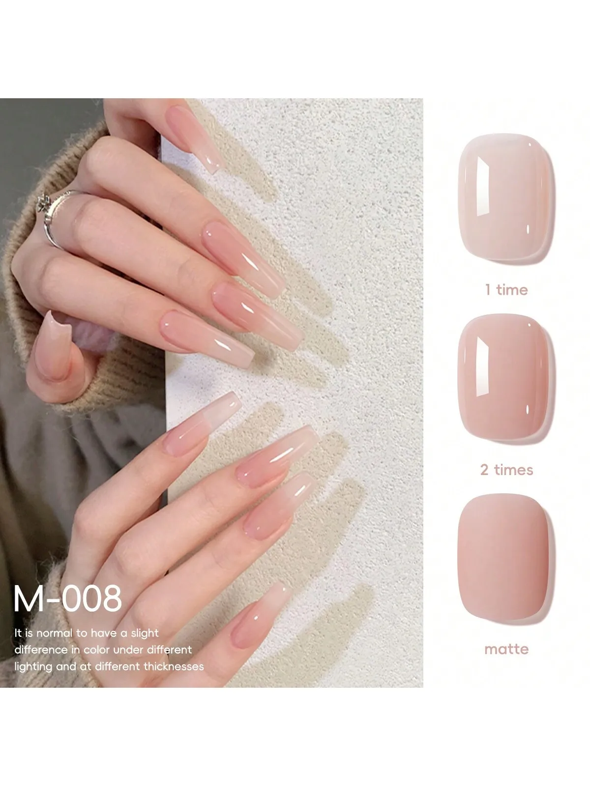 6PCS Pink nail Gel Gel Set, formaldehyde free, alcohol free, durable, nail art salon DIY, perfect gift for women