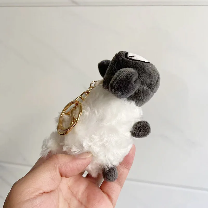 Stuffed Animals Plush Sheep Plush Toy Backpack Pendant Girl Heart Super Cute Keychain Exquisite Soft Brithday Gift for Friend