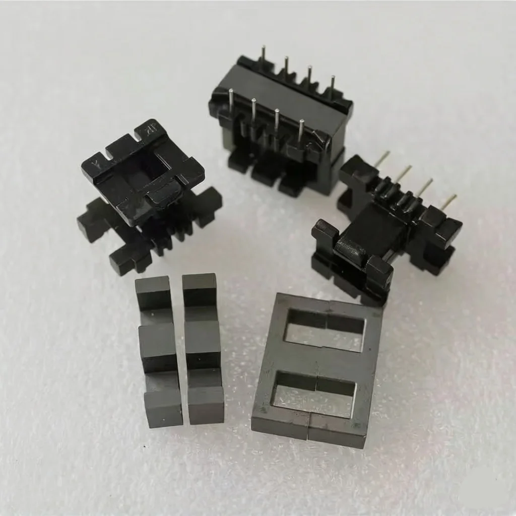 EE Vertical Type Ferrite Magnetic Core Bobbin PC40 Transformer Inductor EE10 EE13 EE16 EE19 EE22 3+3 3+4 4+4 5+5 Pin