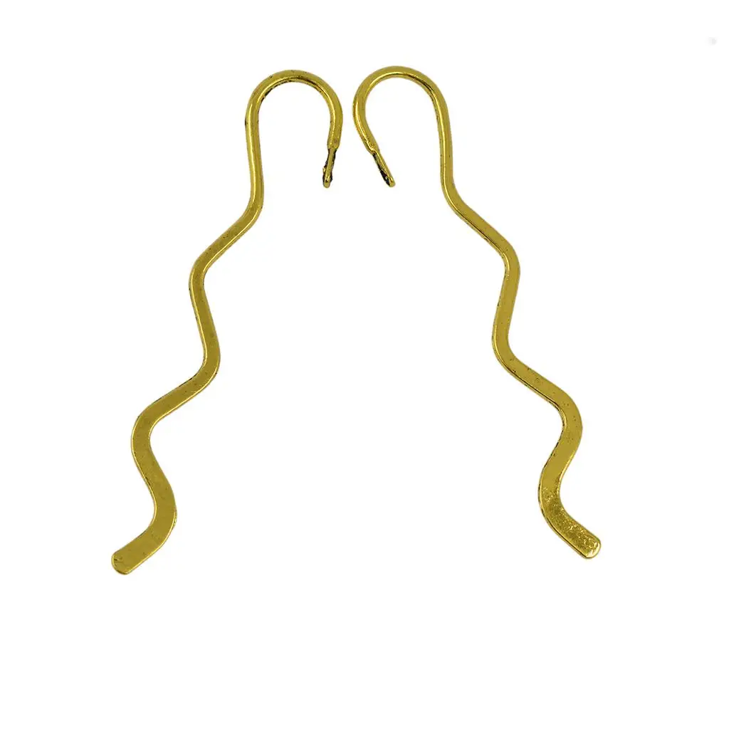 20pcs Smooth gold color Wave Beading Bookmark with Loop Handmade Jewelry Findings