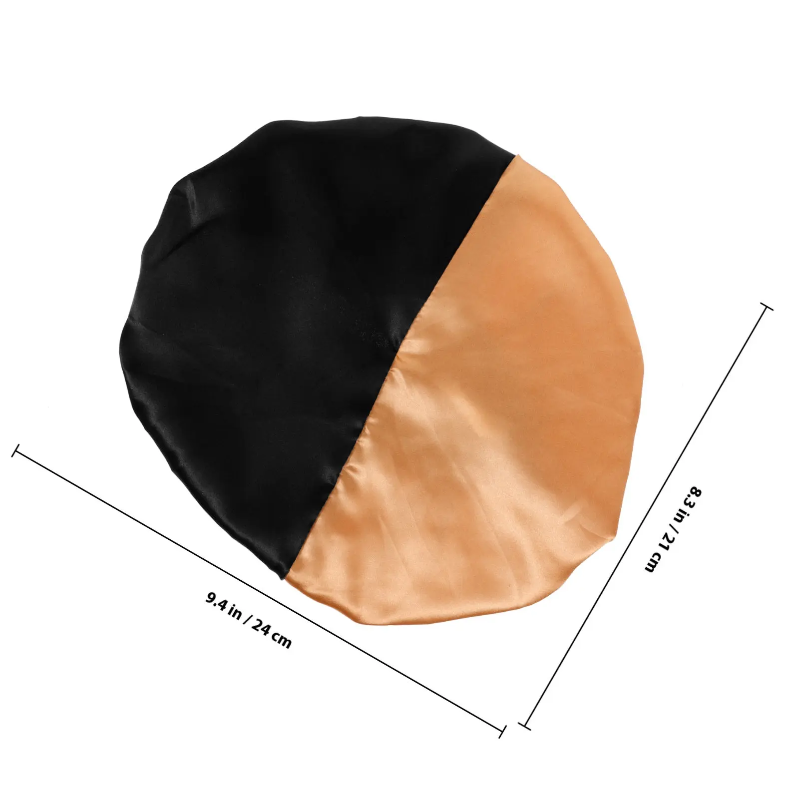 2Pcs Stylish Elastic Sleeping Cap Color Blocked Pattern Adjustable Bonnet for Braids Sleeping Hair Protection Comfortable