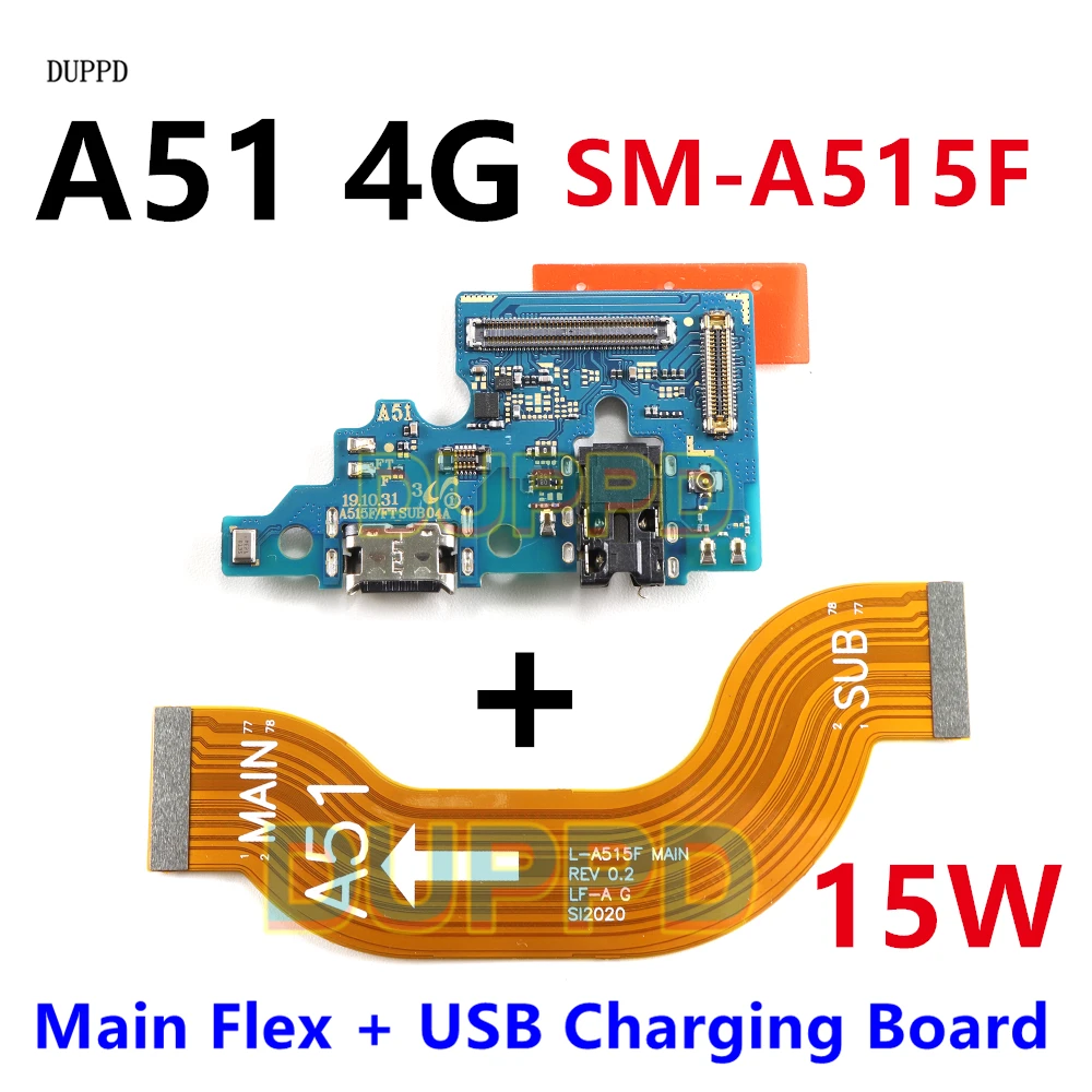 Fast Charger Charging Port Board For Samsung A51 4G A515F A515 Main Motherboard Connect USB Dock Microphone Flex Cable