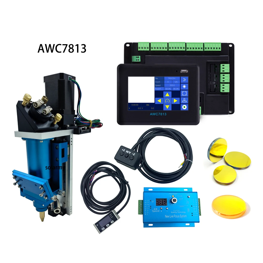 Trocen Non-Metal Auto Focus Whole Set Laser Control System AWC7813 Control Card For 60W-300W CO2 Laser Cutting Machine