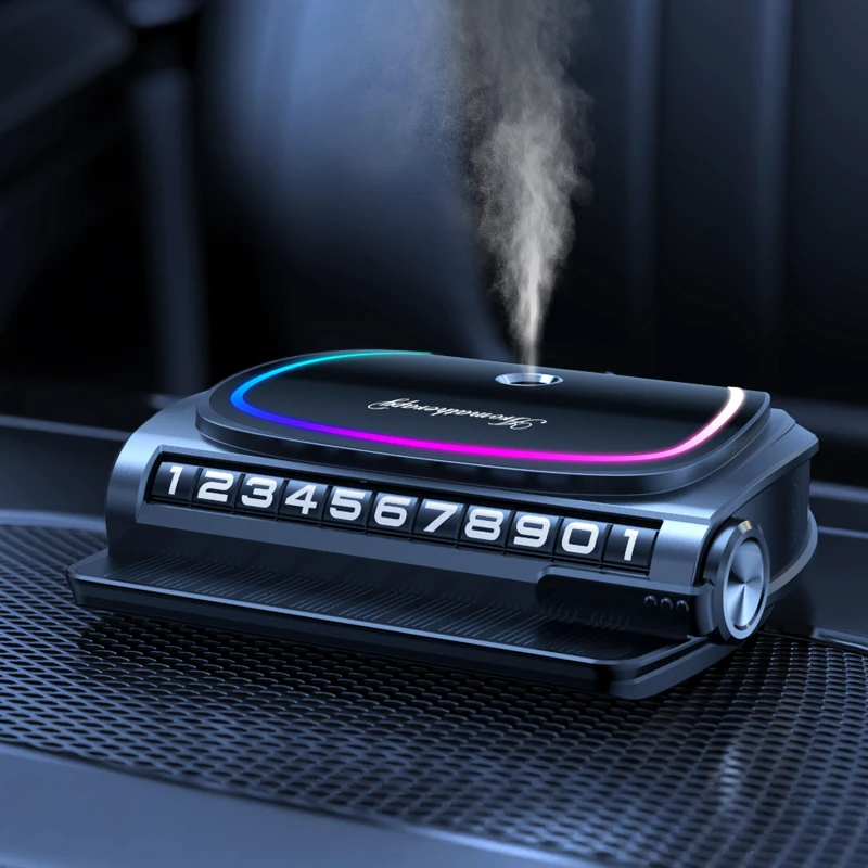 Solar car mounted aromatherapy perfume for cars High grade parking sign Men's decorations Atmosphere light Car mounted automatic