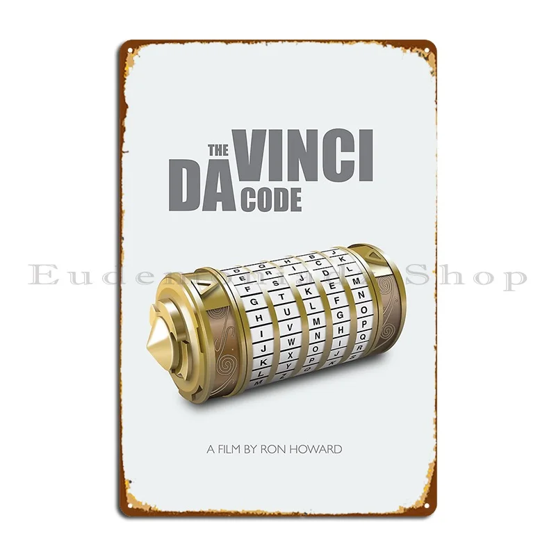 The Da Vinci Code Alternative Movie Poster Metal Sign Mural Designs Garage Cinema Garage Tin Sign Poster