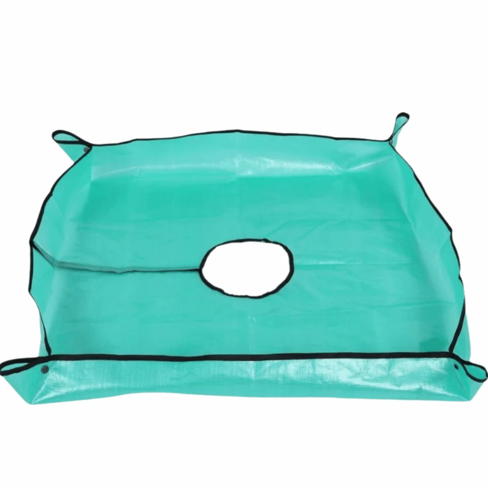 Durable PE Landscape Pruning Tarp 100 X 100 Cm Green Tree Trimming Tarp Large Waterproof Garden Leaf Catcher Mat Shrub Trimming