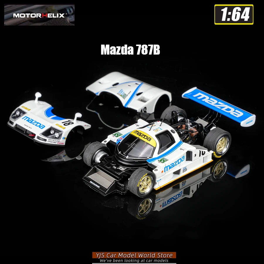 Motorhelix MH 1:64 Mazda 787B Alfa Romeo 8C MX-5 Nissan Skyline GT-R R34 Automodel Sport Statisch Model Verjaardagscadeau