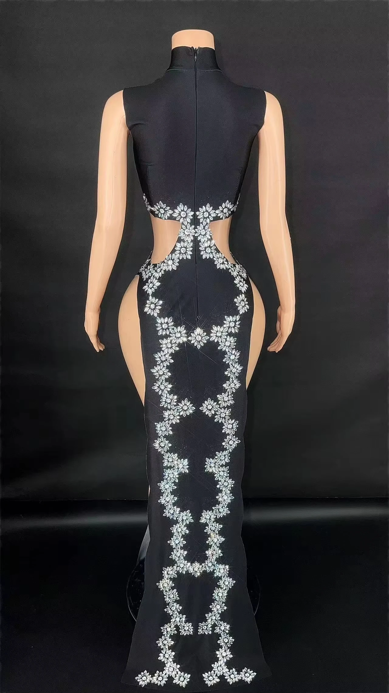 ZD شير كريستال ارتداءها مثير شرابة يوتار Showgirl نادي الحدث مرحلة ارتداء بدلة للجسم كريستال تفصيل الأداء #5