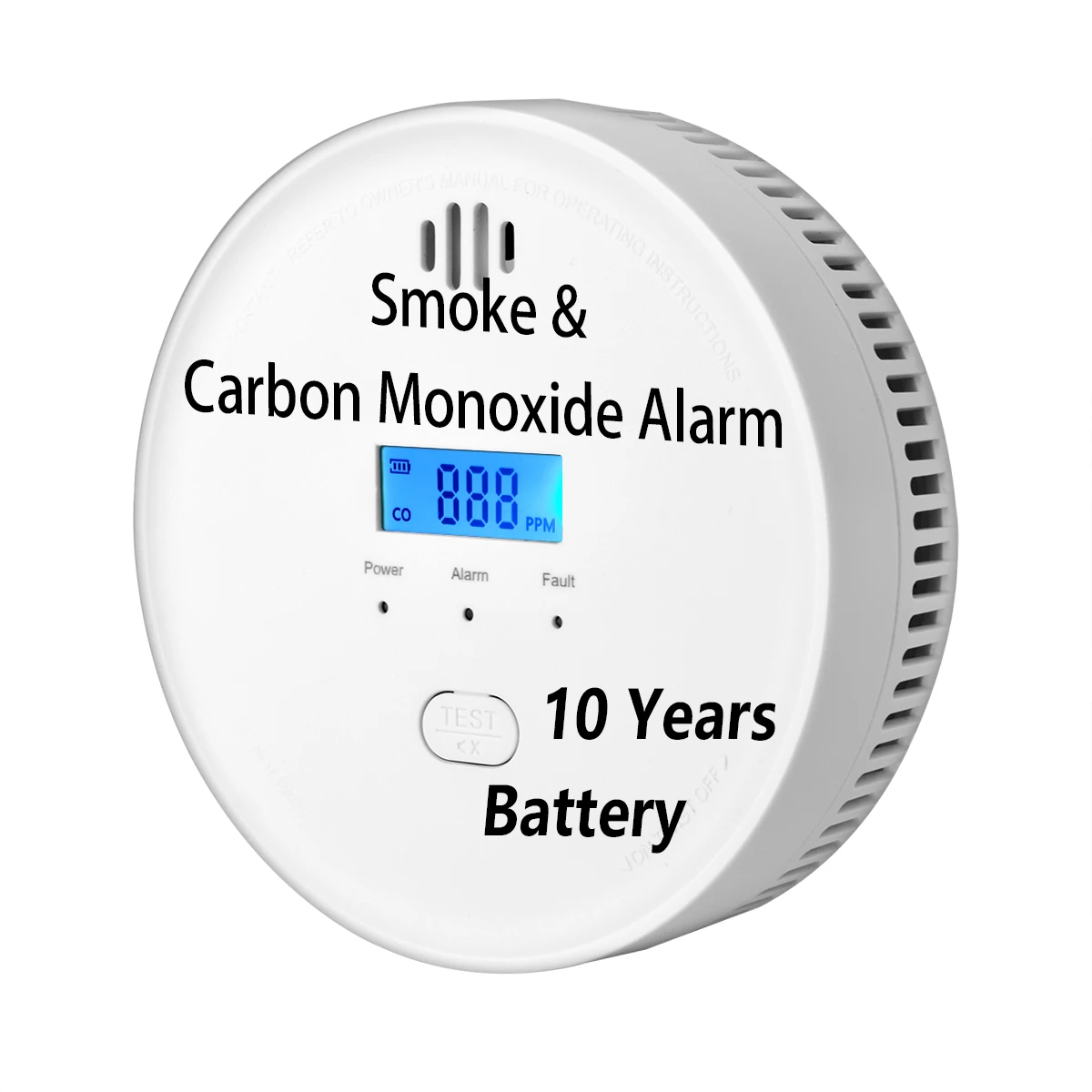 

10 years Smoke & Carbon Monoxide Detector Battery Backup Smoke & CO Alarm Combo App Notification CE UL Certified