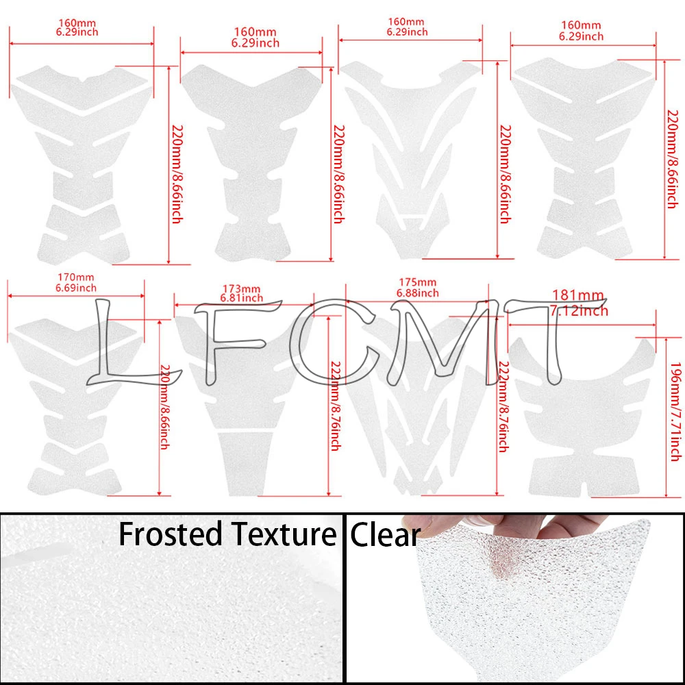 

Universal Transparent Motorcycle Tankpad Gas Fuel Tank Protector Pad Clear Decal Sticker