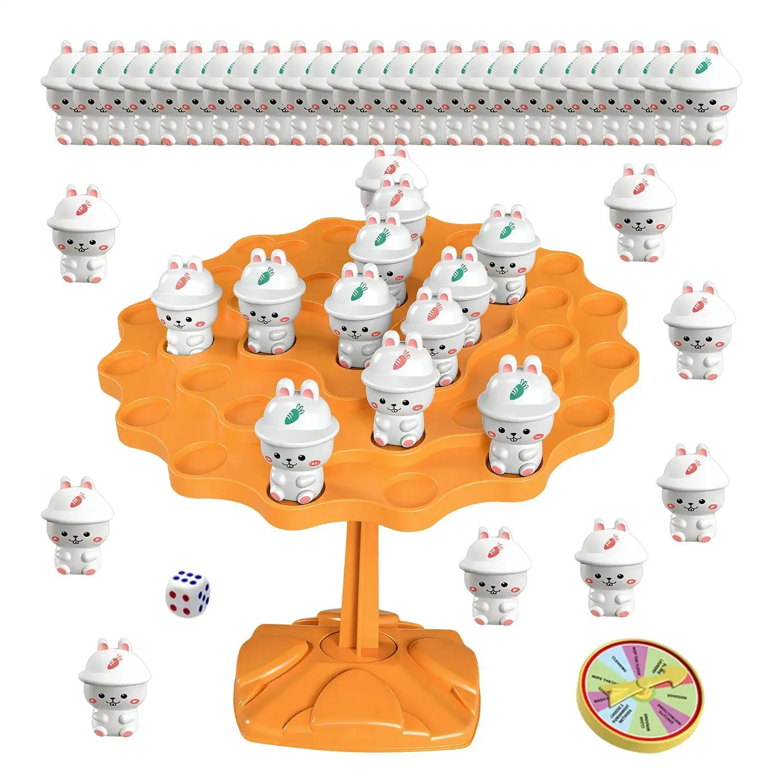

Balance Tree Game Rabbit Board Balance Training Educational Toy Two-Player Tabletop Game for Kids 3 Home Family Night Party