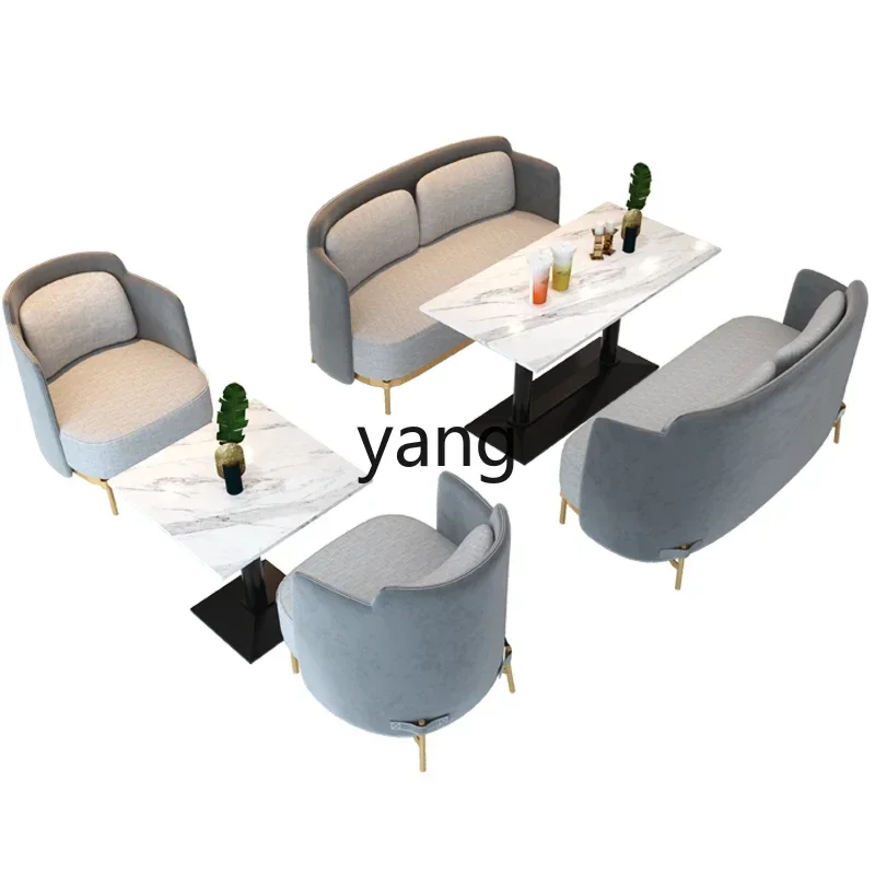CX milk tea shop table and chair combination card seat sofa simple cafe dessert shop