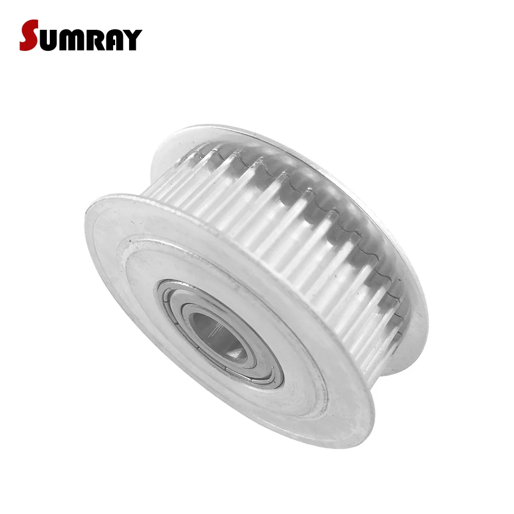 Idler Pulley 5M 40T 10/12/15/17mm Inner Bore 16/21/27mm Width Tension Belt Idler Pulley for Engraving Machine