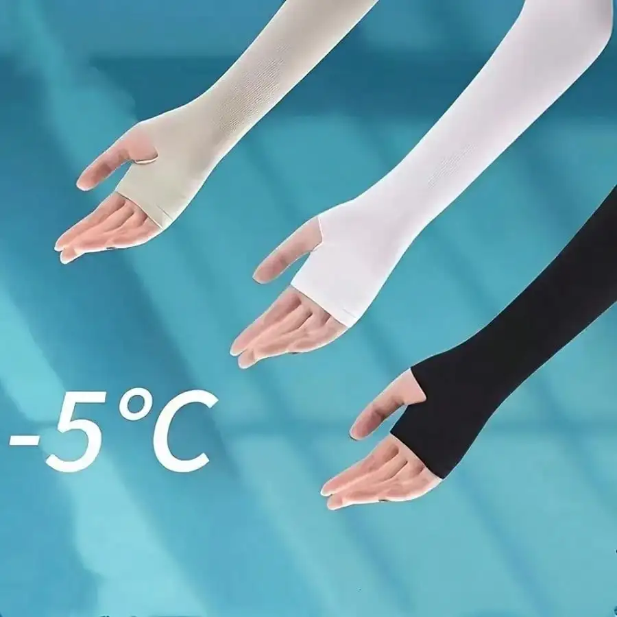 

Spring/Summer UV Protection Cooling Arm Sleeves, New Ice Silk Anti-UV Breathable Arm Warmers, Suitable For Outdoor Activities, Cycling, Football, Golf And Volleyball,Festival