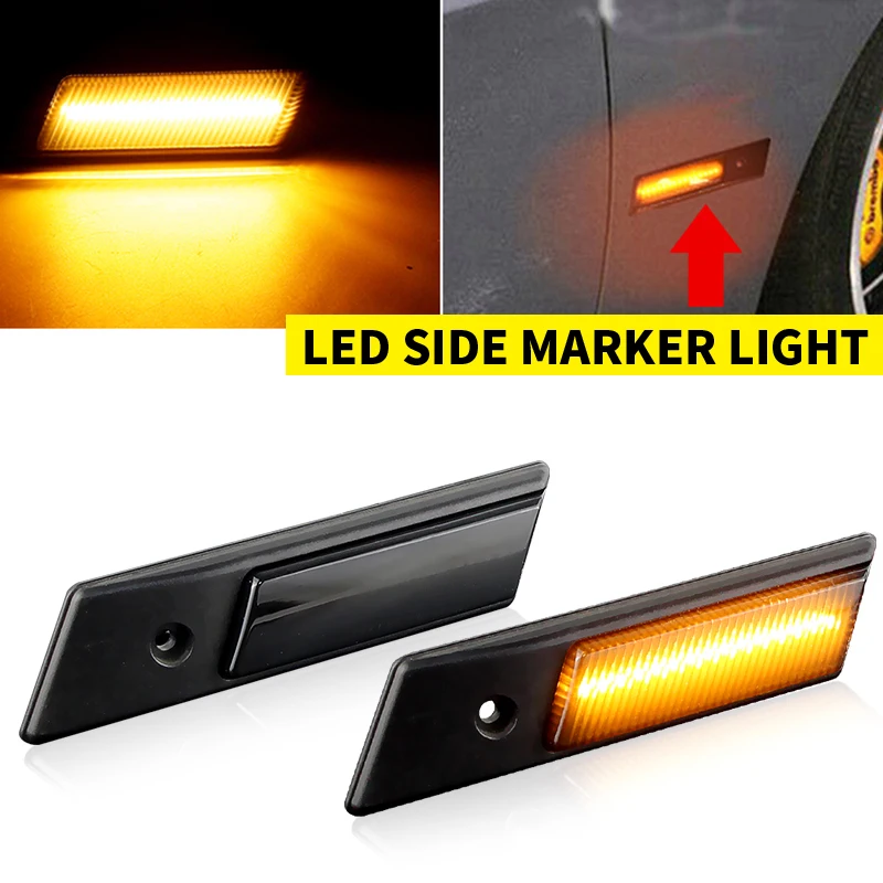 2pcs Led  Side Marker Turn Signal Light  Blinker Indicator Lamp For BMW E30 E32 E34 E36 Led Light 1990-1996 M3 M5 3 5 7 Series