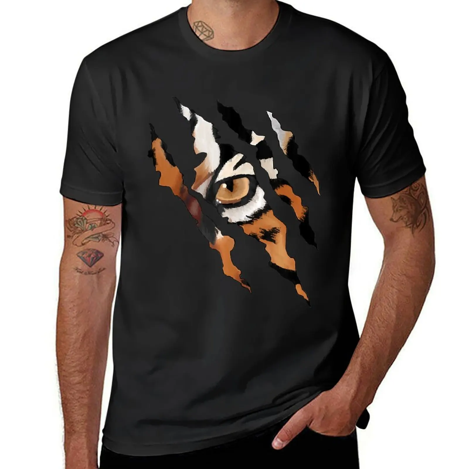 

Fearless Tiger Cat Eye Claw Silhouette T-Shirt shirts graphic tee designer shirts street wear vintage mens designer t shirt