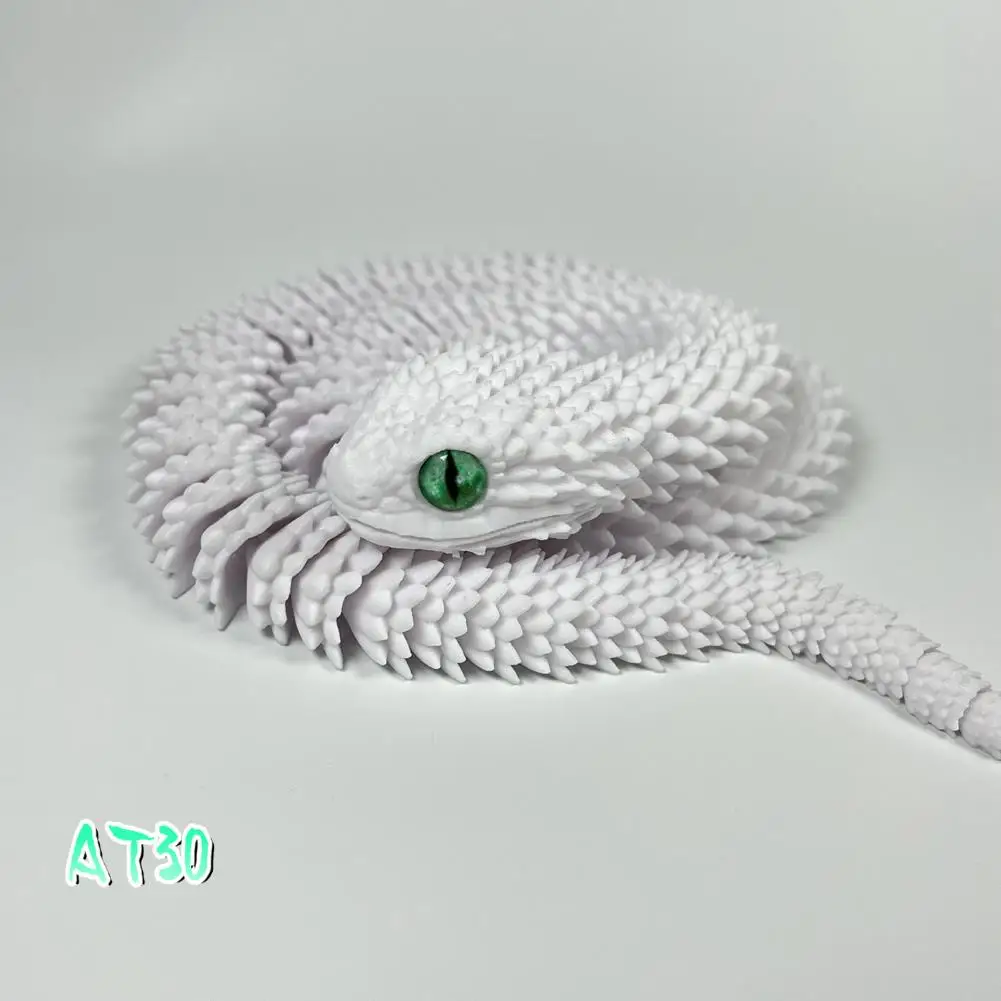 3D Viper Multi-Joint Movable 3D Snake Flexible Articulated Figure Model Gift Gift 3D Gift-AT30