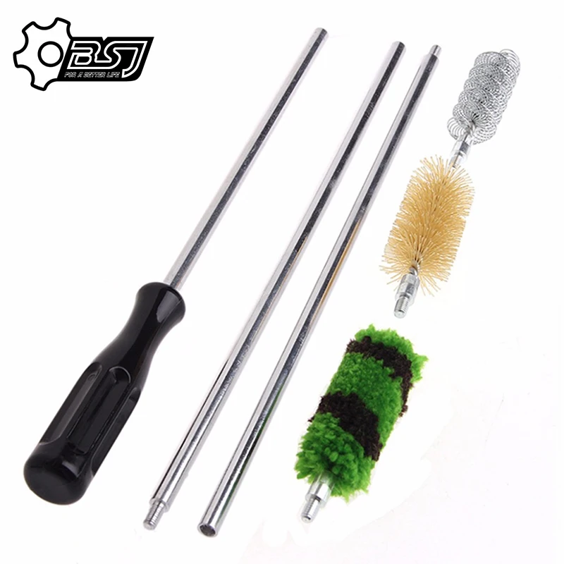 6ชิ้น/เซ็ต Rod แปรงอุปกรณ์ทำความสะอาดกล้องอลูมิเนียมสำหรับ12 GA Gauge Gun ปืนไรเฟิลการล่าสัตว์