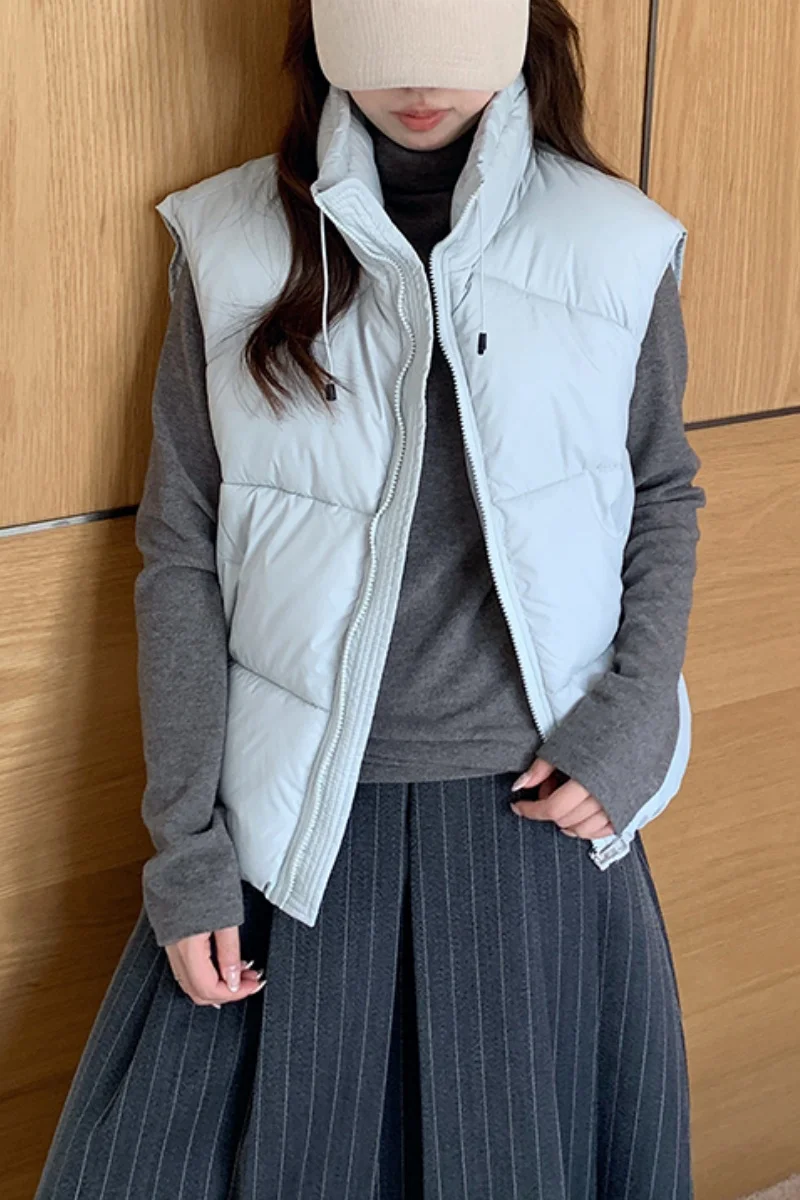 Alien Kitty Winter Loose Gentle Vest Coats Women New Casual 2026 Mujer Minimalist Down Cotton Chic High Street All Match Jackets