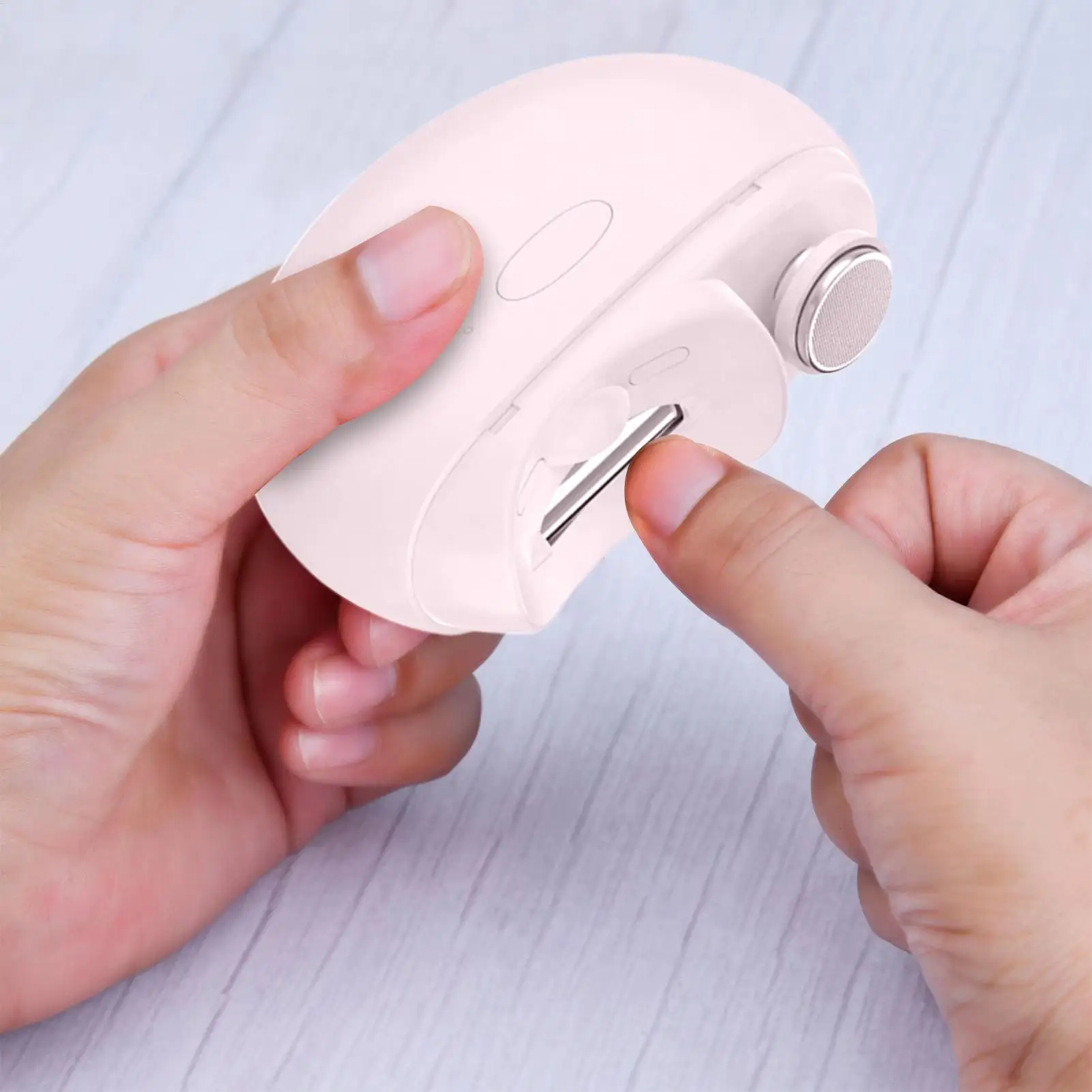 

Electric Nail Clipper USB Rechargeable Nail Trimmers and Polisher with Led Light Easy-Grip Non-Slip Cutter for Toenail Babies