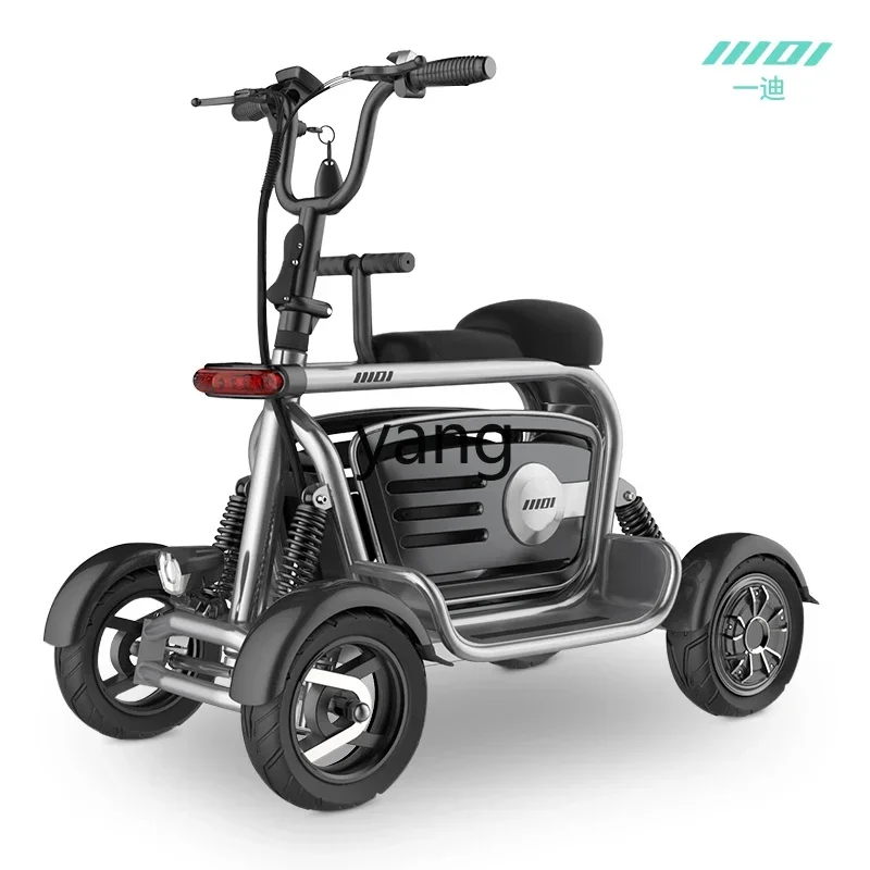 YJQ  pick-up and drop-off children's home double small pet dog walking the elderly folding battery car