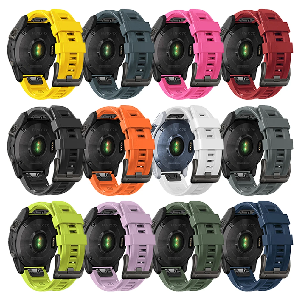 QuickFit 22mm 26mm cinturino sportivo in silicone per Garmin Fenix 8 Pro 47mm 51mm cinturino AMOLED Fenix7 7X 6 6X 5 5X/Epix Pro braccialetto