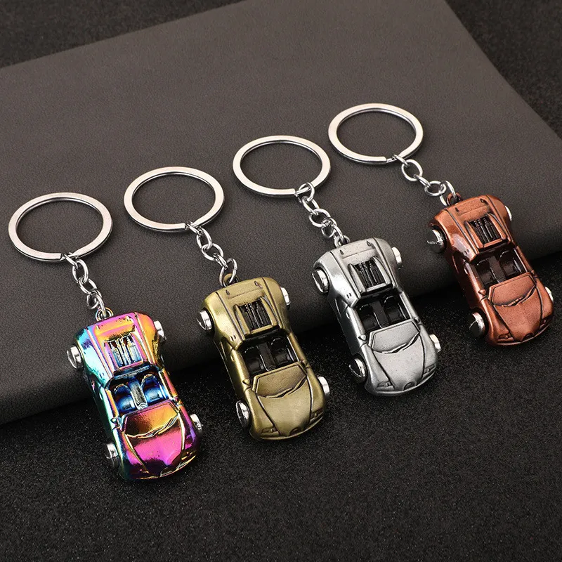 Trending Convertible Muscle Sports Car Keychain 2023 Cute Trend School Bag Car Key Pendant Couple New Trinket Gift Keyring