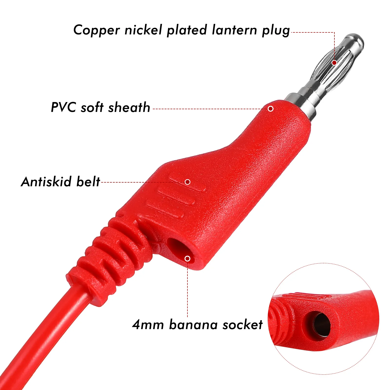 

1 set Test Leads Kit 4mm Banana Plug 10 Alligator Clips Probes Multimeter Electrical Accessories Safe Flexible Wide Application