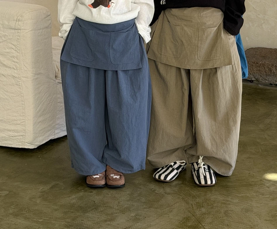 

Childrens Pants 2026 Spring Collection Boys and Girls Solid Color Straight Leg Pants Childrens Loose and Lazy Style