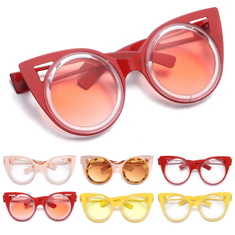 Kids Girls Gift Mini Plush Doll Accessories Plush Doll Eyeglasses For 20~25cm Dolls Cute Round Frame Glasses Clothes