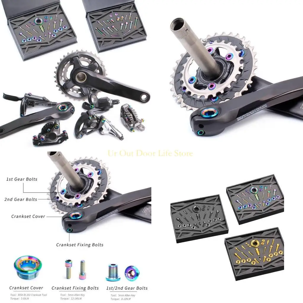 

77UF для титанового сплава, набор болтов переключения передач для горного велосипеда, масляный винт дискового тормоза MTB