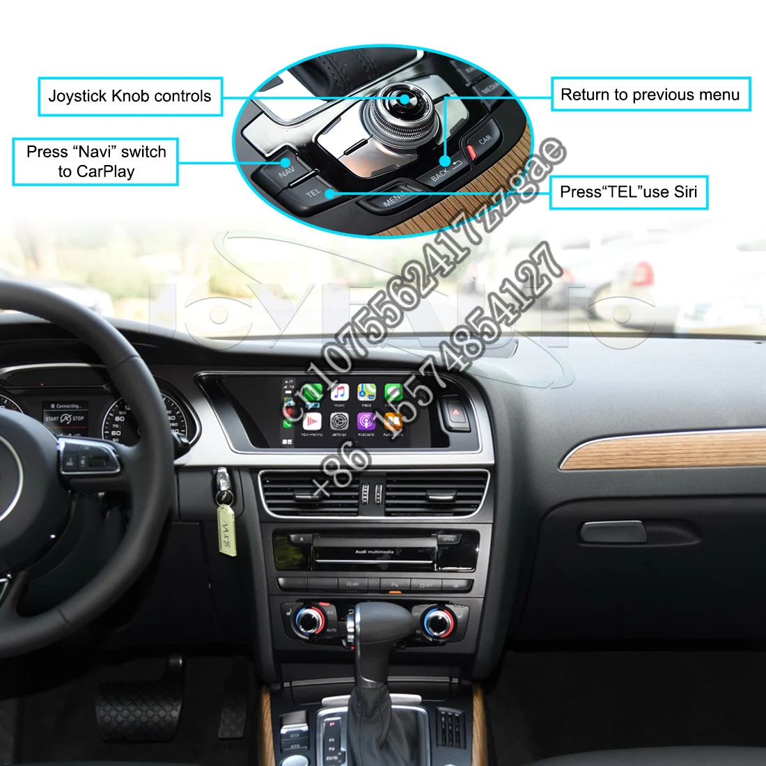 Factory direct sales wireless interconnected car navigation Carplay and Android auto player module