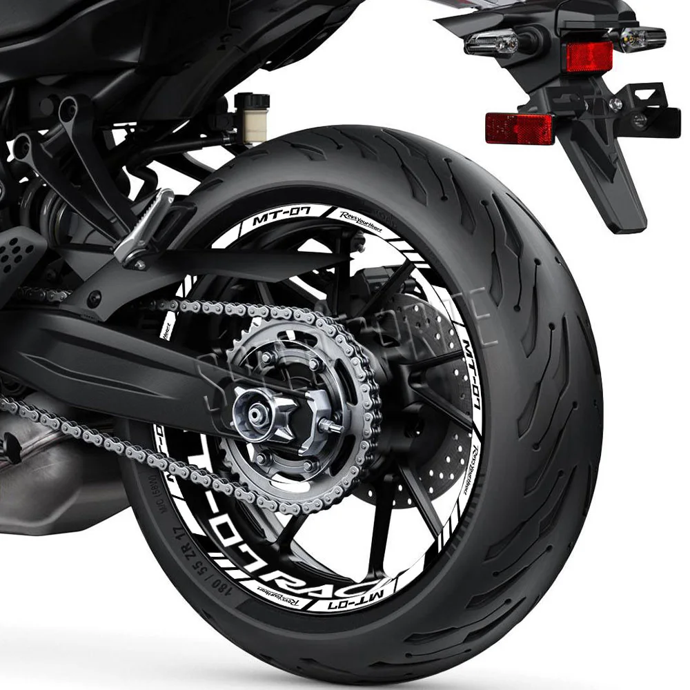 For MT07 MT-07 mt 07 Reflective Motorcycle Accessories Wheel Sticker Hub Decals Rim Stripe Tape Decorative Waterproof