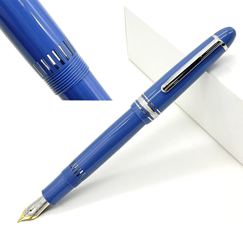 

MB Luxury 149 Fountain Pen Piston Blue Resin 4810 Nib Writing Stationery Fill Msk Ink Pens Office Gift With Serial Number