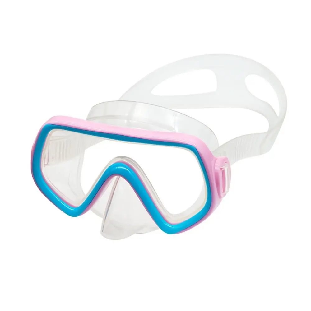 

PC Glass Kids Swim Goggles with Nose Cover Anti Fog Snorkel Swimming Goggles Wide View PVC Strap Pool Swim Eyewear for Youth