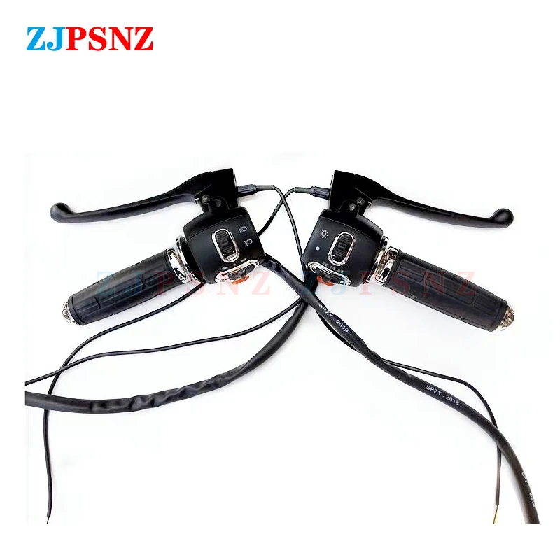 Motorcycle Scooter ebike Throttle Handle Speed Shift Regulator Control Grip Horn High Beams Low Beams Turn Signal Brake Switch