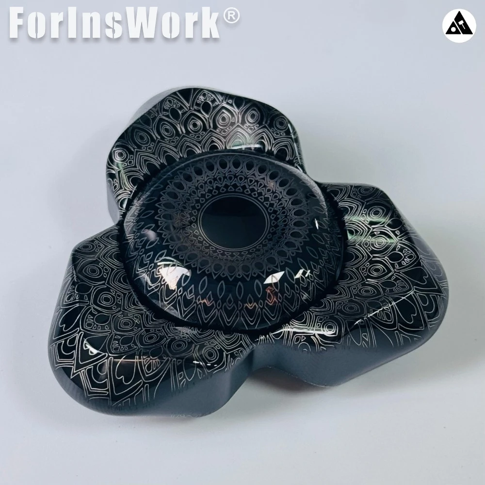 TIER plume de paon Mini gyroscope EDC Tactile Fidget Spinner Premium Handfeel EDC jouet pour soulager le Stress Rotation douce