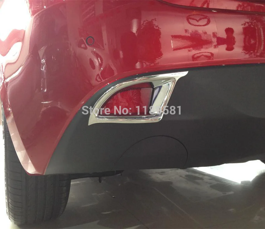 

For Mazda 3 M3 Axela hatchback(5DR) 2014 2015 2016 ABS Chrome Rear Fog Light Lamp Cover Trim Car Accessories Stickers W4